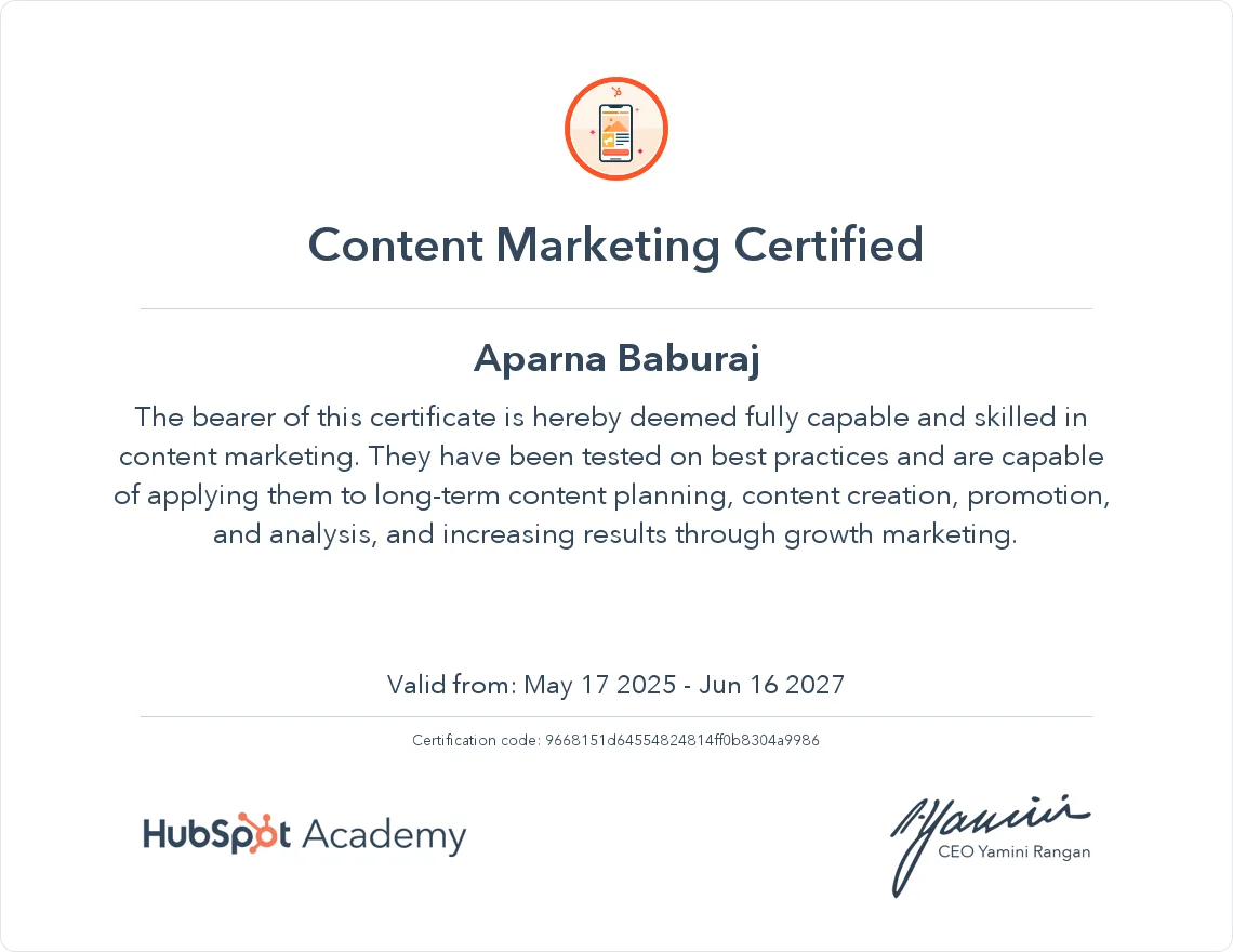 best digital marketing expert in malappuram , hubspot certificate