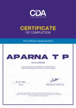 best digital marketing expert in malappuram - cda certificate